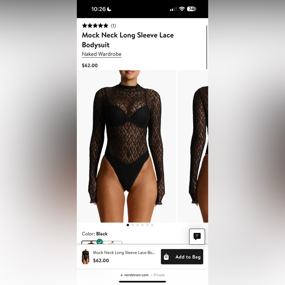 Naked Wardrobe Stretch Lace Bodysuit